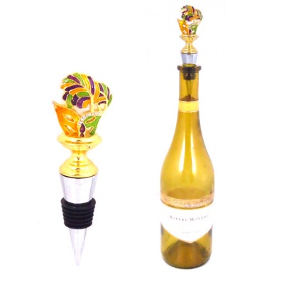 1002MARDI - WINE STOPPER FDL W / MARDI GLASS DESIGN